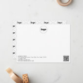 Carte De Correspondance Logo simple QR Code Professionnel (Devant/Arrière en situation)