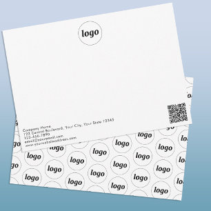 Carte De Correspondance Logo simple QR Code Professionnel