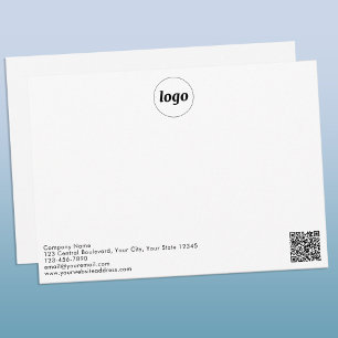 Carte De Correspondance Logo simple QR Code Professionnel