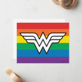 Carte De Correspondance Logo Wonder Woman Rainbow (Devant/Arrière en situation)