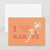 Carte De Correspondance Lola Bunny I Heart Karats (Devant / Derrière)