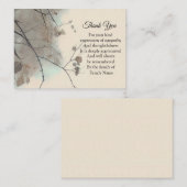 Carte De Correspondance L'Ombre Des Branches Merci (Devant / Derrière)