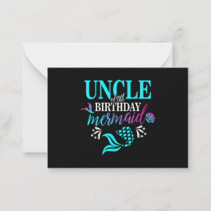 Carte De Correspondance L'Oncle De La Famille De La Sirène D'Anniversaire