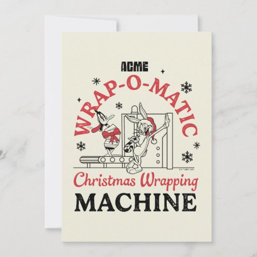 Carte De Correspondance LOONEY TUNES™ | Machine à emballer ACME Wrap-O-Mat (Devant)