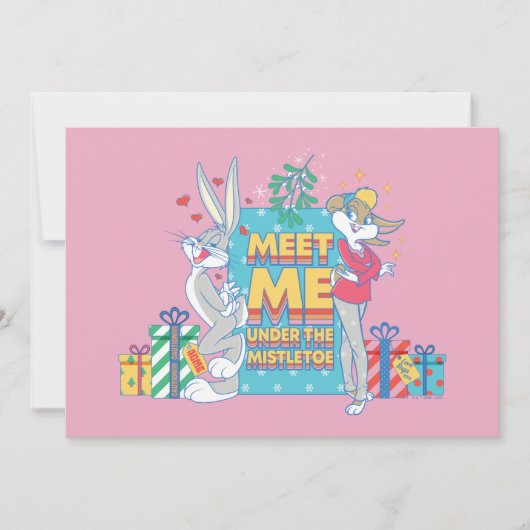 Carte De Correspondance LOONEY TUNES™ | Retrouvez-moi sous le gui (Devant)