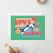 Carte De Correspondance LOONEY TUNES™ | SYLVESTER™ & TWEETY™Aiment les fêt (Devant/Arrière en situation)