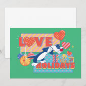 Carte De Correspondance LOONEY TUNES™ | SYLVESTER™ & TWEETY™Aiment les fêt (Devant / Derrière)