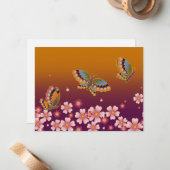 Carte De Correspondance L'or de Sakura Blossom (Devant/Arrière en situation)