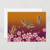 Carte De Correspondance L'or de Sakura Blossom (Devant / Derrière)