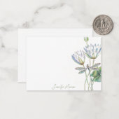 Carte De Correspondance Lotus et libellules personnalisées (Devant/Arrière en situation)