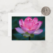 Carte De Correspondance Lotus rose (Devant/Arrière en situation)