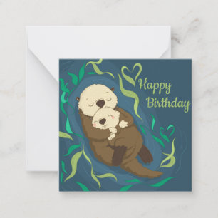 Carte De Correspondance Loutres Mignonnes