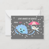 Carte De Correspondance Love Classroom Enfants Valentine's Flat Note Card (Devant)