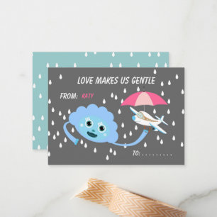 Carte De Correspondance Love Classroom Enfants Valentine's Flat Note Card