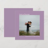 Carte De Correspondance Love & Merci Mini Lavender Mariage photo (Devant / Derrière)