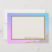 Carte De Correspondance Love Songs Bat mitzvah Flat Note Card (Dos)