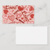 Carte De Correspondance Love XOXO Be Mine Forever Hearts Saint Valentin (Devant / Derrière)