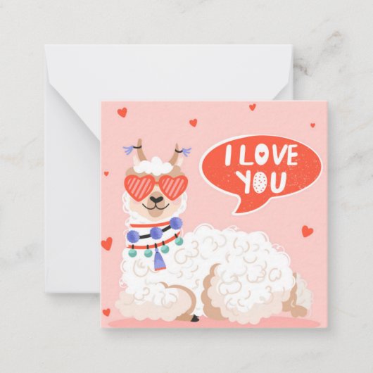 Carte De Correspondance Love You Llama (Devant)