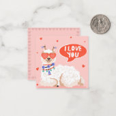 Carte De Correspondance Love You Llama (Devant/Arrière en situation)