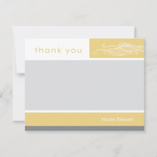 Carte De Correspondance Lovely Girl Custom Thank You Note Card (Devant)