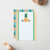 Carte De Correspondance Luau Party Thank You Note Card (Devant/Arrière en situation)