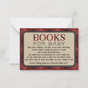 Carte De Correspondance Lumberjack Flannel Boy Books for Baby Card