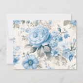 Carte De Correspondance Lumière Artistique Pastel Roses Bleus (Dos)