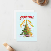 Carte De Correspondance Lumière de Noël (Devant/Arrière en situation)