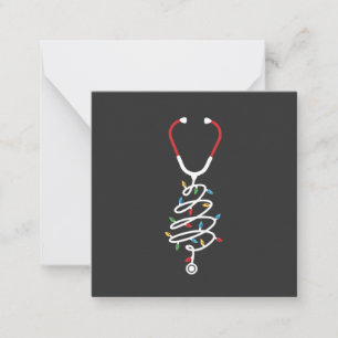 Carte De Correspondance Lumières de sapin de Noël fournitures médicales st