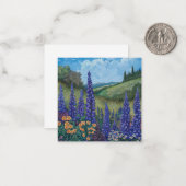 Carte De Correspondance Lupine Meadow of Lavender (Devant/Arrière en situation)