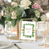 Carte De Correspondance Lush Tropical Green Feuilles Mariage Numéro de tab