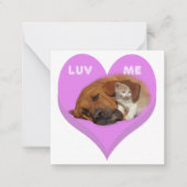 Carte De Correspondance LUV ME Valentine's Critters Conversation Hearts (Devant)