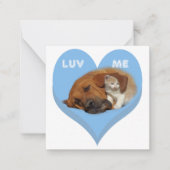 Carte De Correspondance LUV ME Valentine's Critters Conversation Hearts (Devant)
