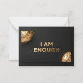 Carte De Correspondance Luxe "I AM ENOUGH" Affirmation Card (Devant)