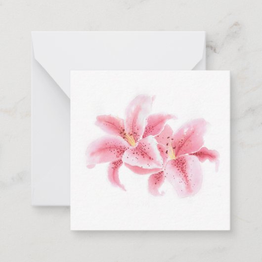 Carte De Correspondance Lys Stargazer Rose (Devant)