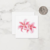 Carte De Correspondance Lys Stargazer Rose (Devant/Arrière en situation)