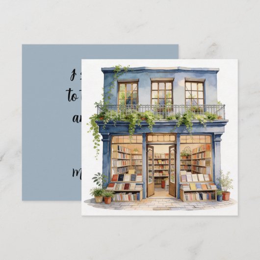 Carte De Correspondance Ma Librairie  (Devant / Derrière)