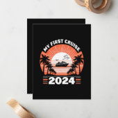 Carte De Correspondance Ma première croisière 2024 (Devant/Arrière en situation)