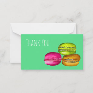 Carte De Correspondance Macarons colorés aquarelle art funky