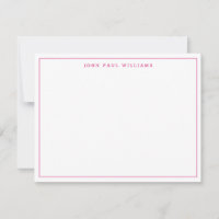 Magenta Rose Girly Moderne Professionnel Mince Bor