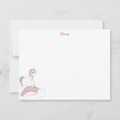 Carte De Correspondance Magic Rainbow Unicorn Stationery personnalisée (Devant)