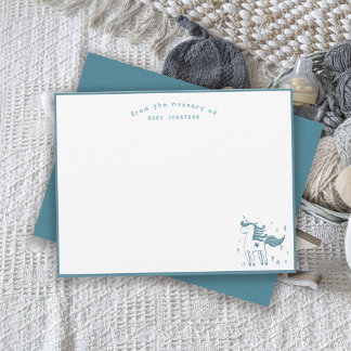 Carte De Correspondance Magical Unicorn From the Nursery of Baby 