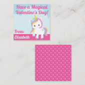 Carte De Correspondance Magical Unicorn Valentine's Classroom (Devant / Derrière)