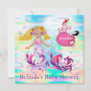 Carte De Correspondance Magique Rainbow Baby Mermaids