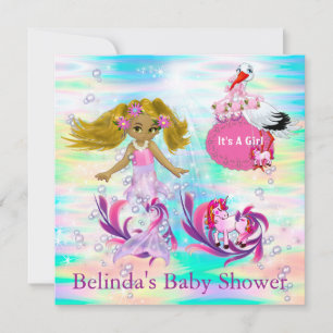 Carte De Correspondance Magique Rainbow Baby Mermaids