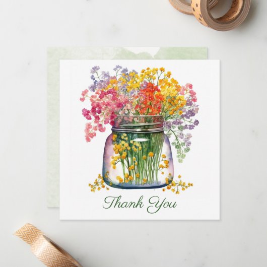 Carte De Correspondance Magnifique Bouquet de Fleurs (Devant/Arrière en situation)