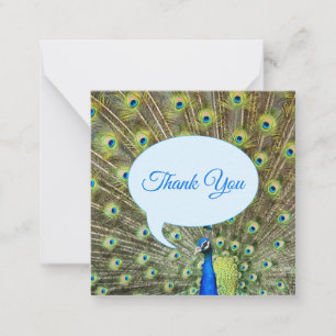 Carte De Correspondance Magnifique paon majestueux Merci