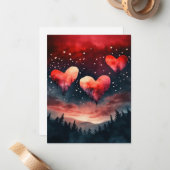 Carte De Correspondance Magnifique Saint-Valentin AI (Devant/Arrière en situation)