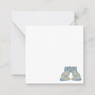 Carte De Correspondance Magnolia Staffordshire Chiens Ginger Jars