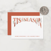 Carte De Correspondance Main levée C'est la saison de Noël (Devant/Arrière en situation)